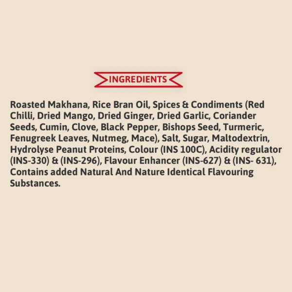 chatpata masala flavoured foxnuts roasted makhana ingredients chatpata masala flavoured foxnuts roasted makhana ingredients